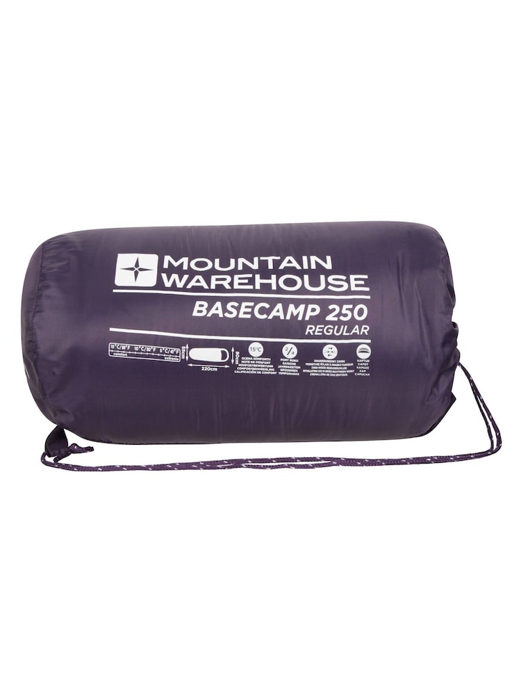 Mountain Warehouse Purple Basecamp 250 Sleeping Bag - Image 2 of 5