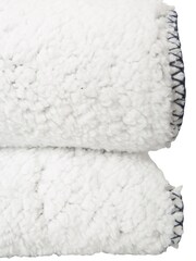 Mountain Warehouse Blue Double Fleece Melange Winter Blanket - Image 3 of 3