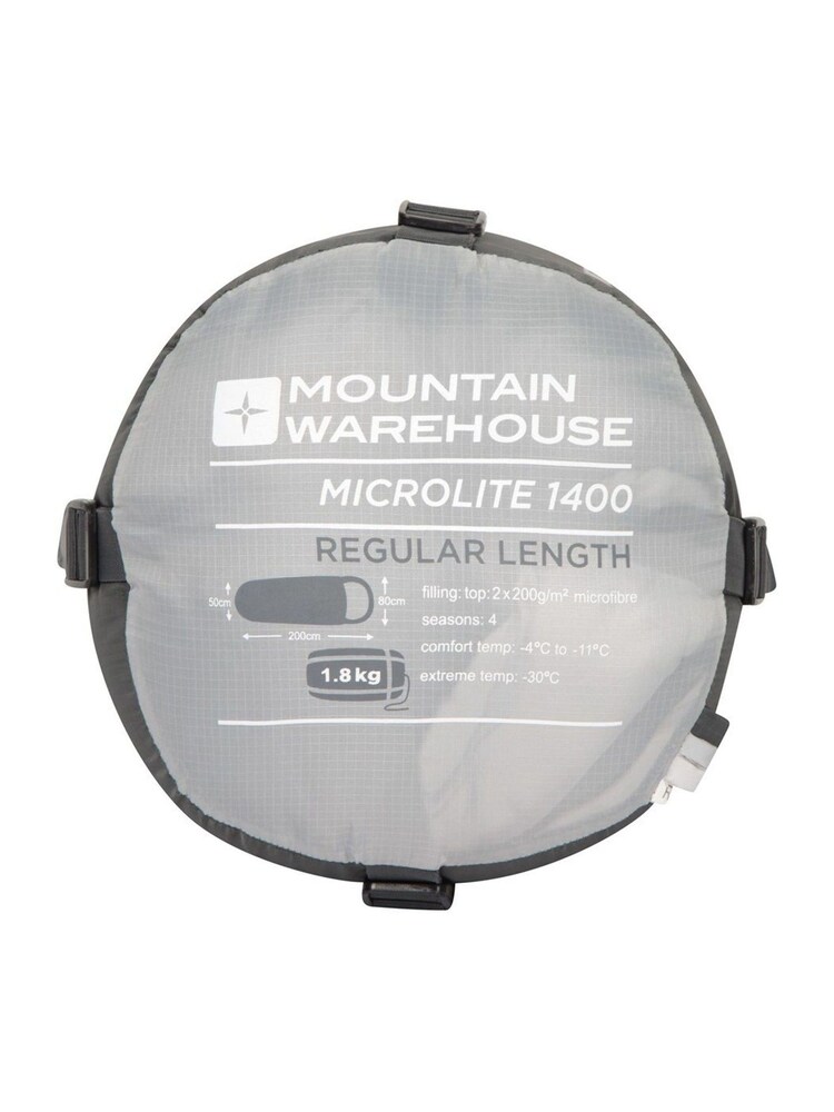 Mountain Warehouse Black Microlite 1400 Sleeping Bag - Image 5 of 6