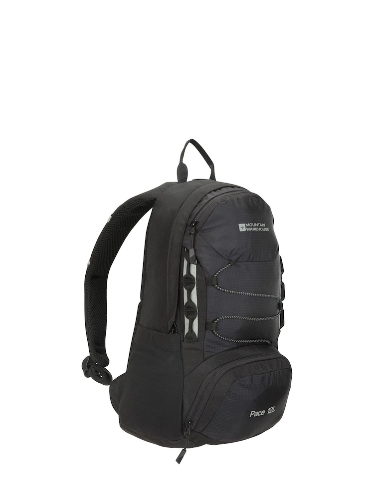 Mountain Warehouse Black Pace 12L Rucksack Bag - Image 2 of 5