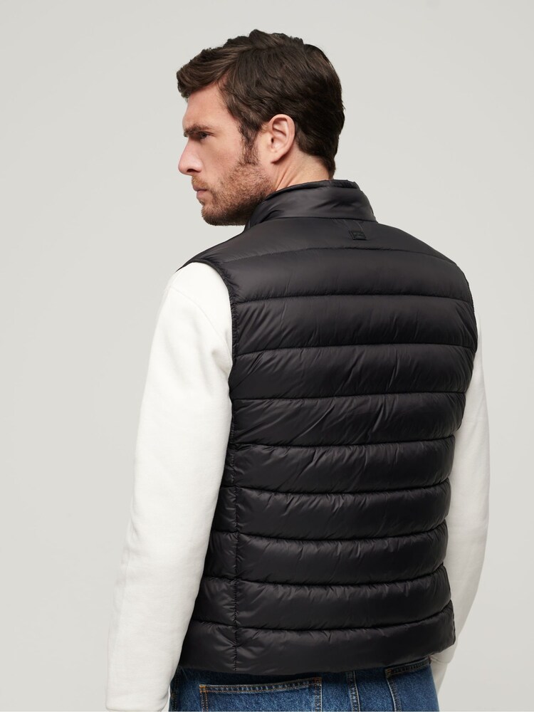 Superdry Black Lightweight Padded Gilet - Image 2 of 9