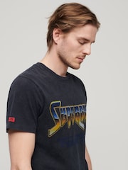 Superdry Black 100% Cotton Rock Graphic Band T-Shirt - Image 3 of 3