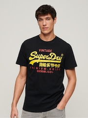 Superdry Black Vintage Logo Duo T-Shirt - Image 1 of 6