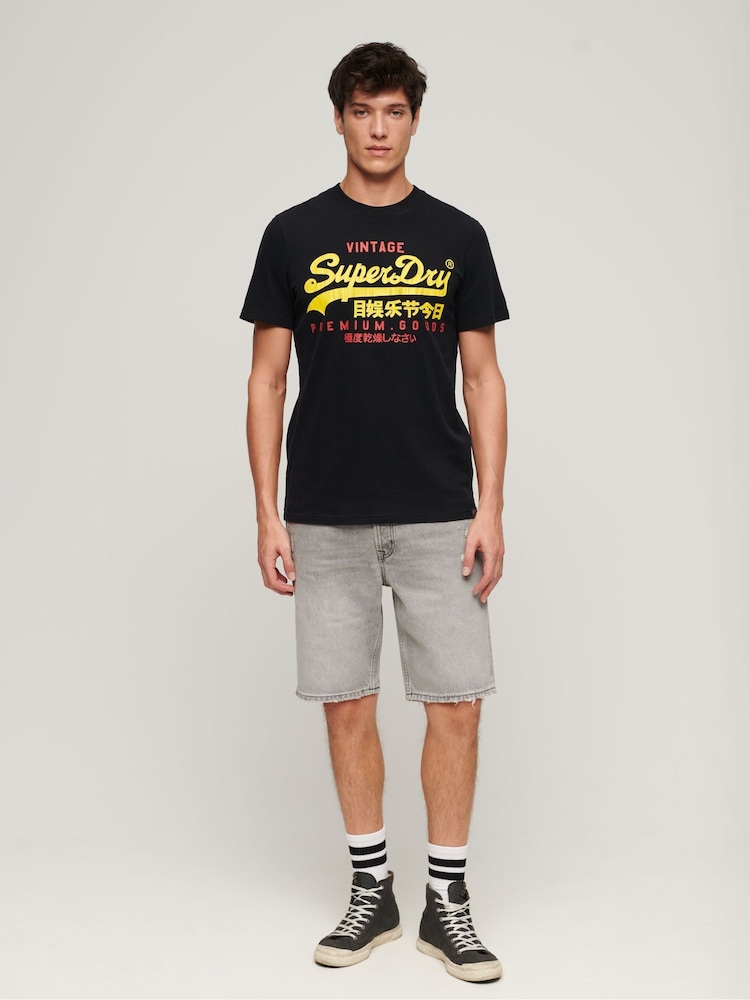 Superdry Black Vintage Logo Duo T-Shirt - Image 2 of 6