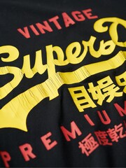Superdry Black Vintage Logo Duo T-Shirt - Image 6 of 6