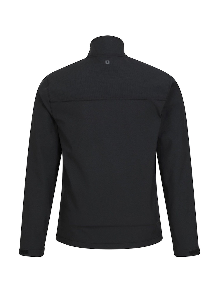 Mountain Warehouse Black Mens Grasmere Showerproof Softshell Jacket - Image 5 of 5