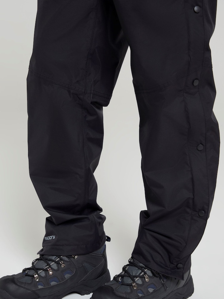 Mountain Warehouse Black Mens Downpour Waterproof Trousers - Image 2 of 6