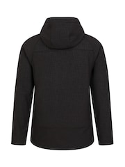 Mountain Warehouse Black/Grey Exodus Mens Showerproof Softshell Coat Jacket - Image 2 of 5