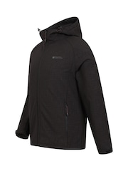 Mountain Warehouse Black/Grey Exodus Mens Showerproof Softshell Coat Jacket - Image 4 of 5