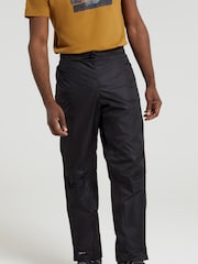 Mountain Warehouse Black Mens Spray Waterproof Trousers - Image 1 of 6