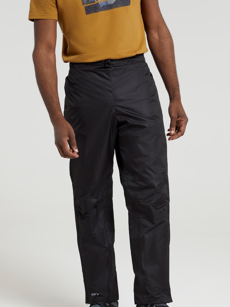 Mountain Warehouse Black Mens Spray Waterproof Trousers - Image 1 of 6