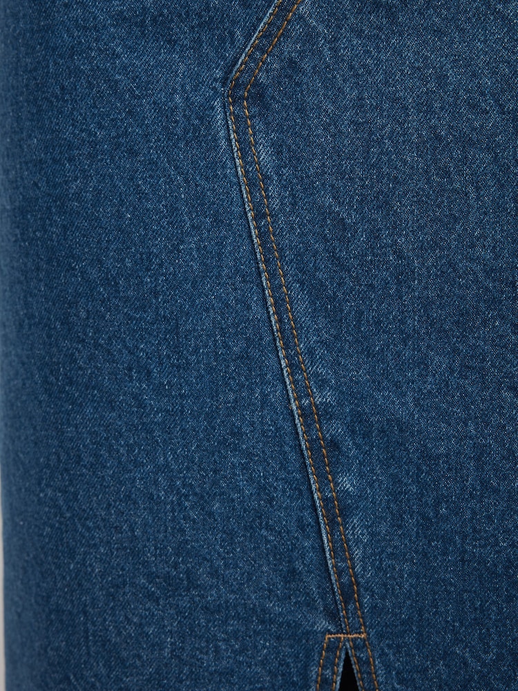 Jigsaw Blue 100% Cotton Denim Maxi Skirt - Image 7 of 7