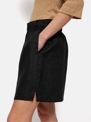 Jigsaw Linen Black Shorts - Image 4 of 6