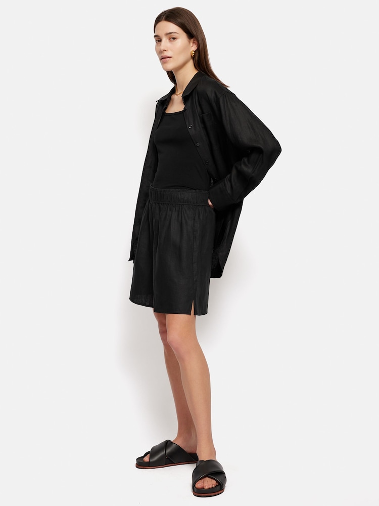 Jigsaw Linen Black Shorts - Image 6 of 6
