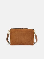 Jigsaw Brown Suede Ava Cross-Body Bag - Image 2 of 6