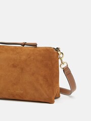 Jigsaw Brown Suede Ava Cross-Body Bag - Image 6 of 6