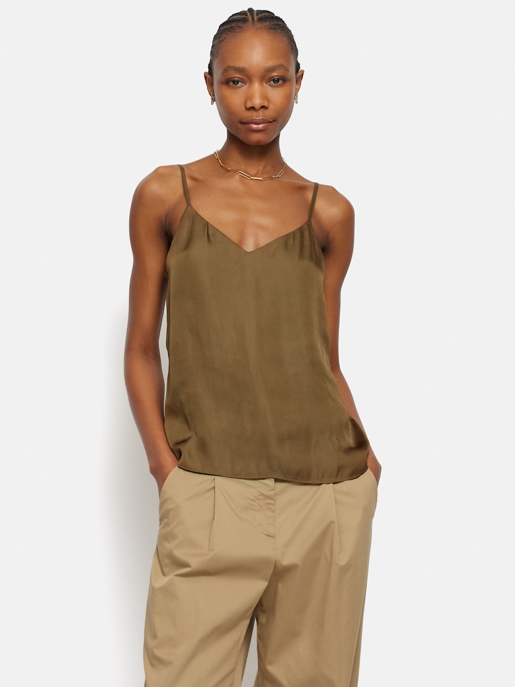 Jigsaw Green Satin Cami - Image 1 of 1