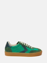 Jigsaw Green Portland Vintage Classic Trainers - Image 2 of 5