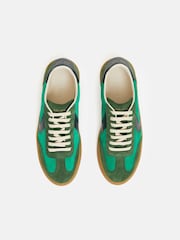 Jigsaw Green Portland Vintage Classic Trainers - Image 4 of 5