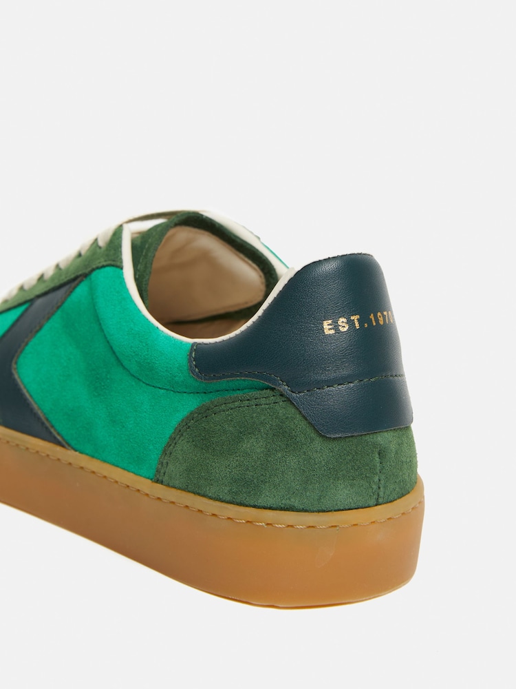 Jigsaw Green Portland Vintage Classic Trainers - Image 5 of 5