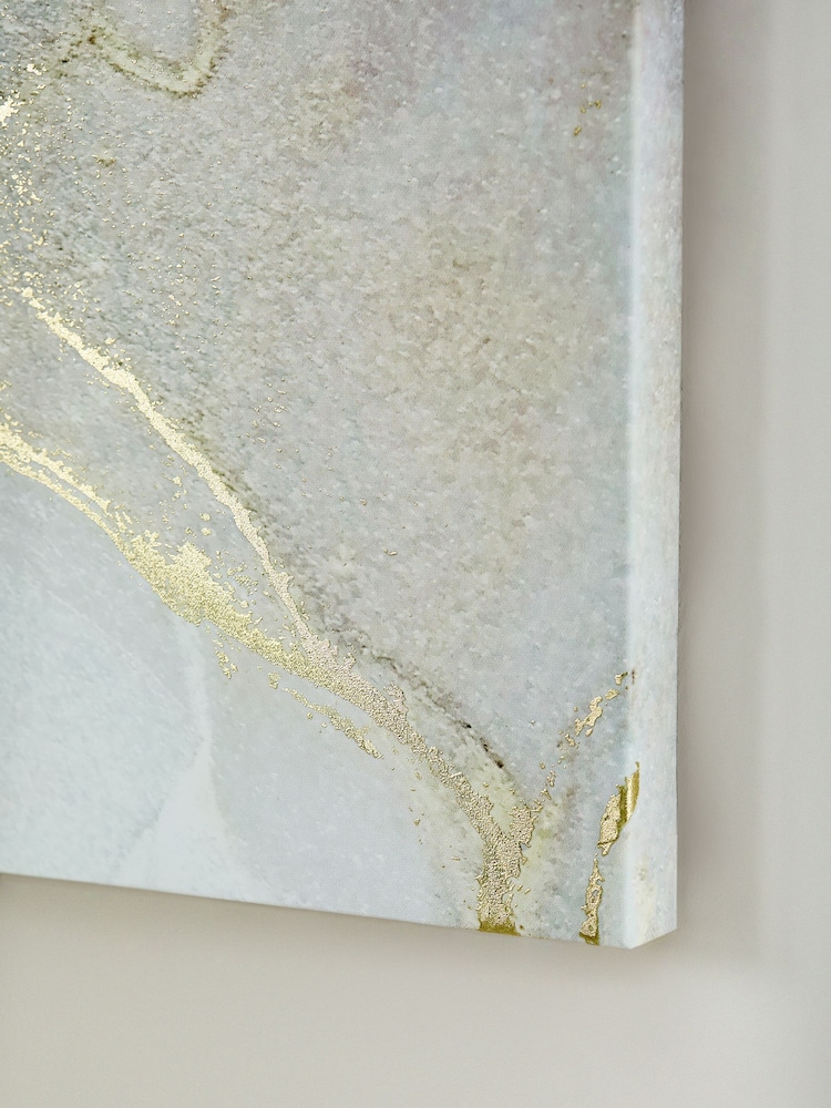 Set of 3 Monochrome Abstract Canvas Wall Art - Image 3 of 5