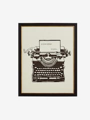 Monochrome Love Letter Typewriter Framed Wall Art - Image 2 of 5