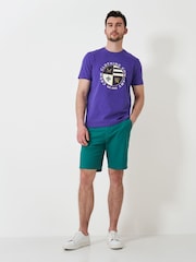 Crew Clothing 100% Cotton Printed Crew Crest Graphic T-Shirt - Image 3 of 5
