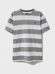 Crew Clothing 100% Cotton Oxford Yarn Dye Stripe Pique T-Shirt - Image 3 of 3