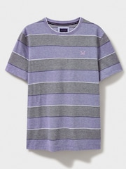 Crew Clothing 100% Cotton Oxford Yarn Dye Stripe Pique T-Shirt - Image 5 of 5