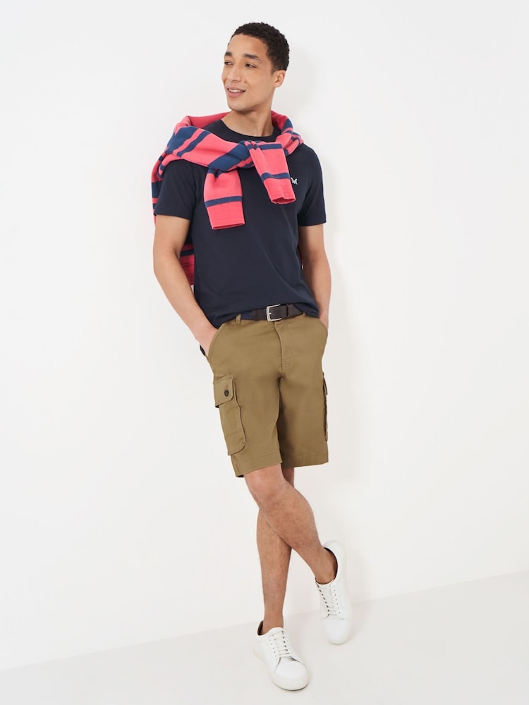 Crew Clothing Brown Cargo Shorts - Image 1 of 4 Crew Clothing Brown Cargo Shorts - Image 1 of 4