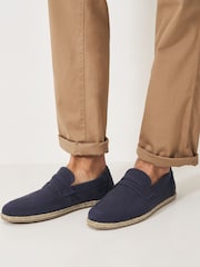 Crew Clothing Blue Canvas Espadrille Loafers - Image 2 of 5