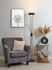 BHS Satin Black LED Mother & Child Floor Lamp - Image 1 of 5
