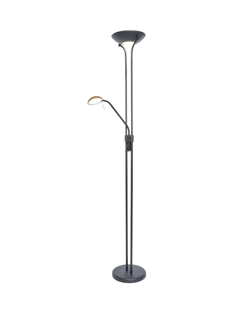 BHS Satin Black LED Mother & Child Floor Lamp - Image 2 of 5
