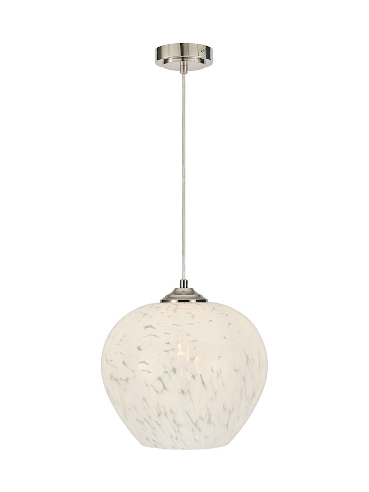 BHS Nickel Agnes Flakestone Pendant Ceiling Light - Image 2 of 5