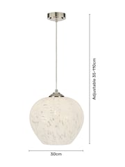 BHS Nickel Agnes Flakestone Pendant Ceiling Light - Image 4 of 5