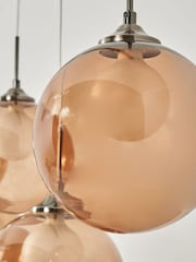 BHS Brass Peatrice 5 Light Linear Pendant Bar Ceiling Light - Image 3 of 5