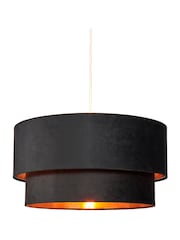 BHS Black Velvet Shade Ceiling Light - Image 2 of 5