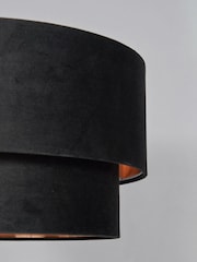 BHS Black Velvet Shade Ceiling Light - Image 3 of 5