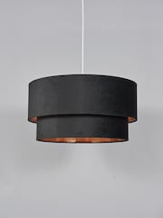 BHS Black Velvet Shade Ceiling Light - Image 5 of 5