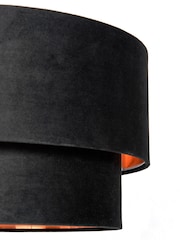 BHS Black Velvet Shade Ceiling Light - Image 6 of 6