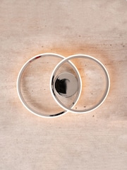 BHS Chrome Pei 2 Ring Wall Light - Image 1 of 3