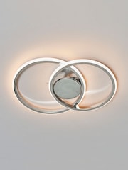BHS Chrome Pei 2 Ring Wall Light - Image 2 of 3