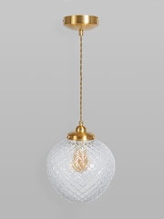 BHS Brass Betty Pendant Ceiling Light - Image 4 of 8