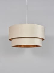 BHS Ivory Velvet Shade Ceiling Light - Image 5 of 5
