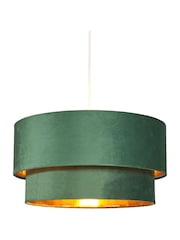 BHS Green Velvet Shade Ceiling Light - Image 2 of 5