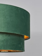 BHS Green Velvet Shade Ceiling Light - Image 3 of 5
