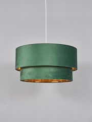 BHS Green Velvet Shade Ceiling Light - Image 4 of 5