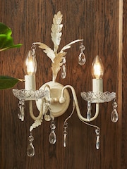 BHS Gold/Cream Paisley Wall Light - Image 1 of 5