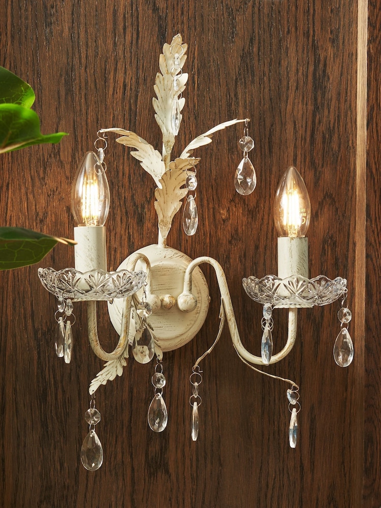 BHS Gold/Cream Paisley Wall Light - Image 1 of 5