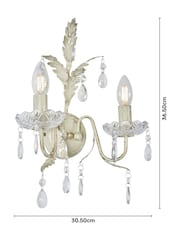 BHS Gold/Cream Paisley Wall Light - Image 4 of 5